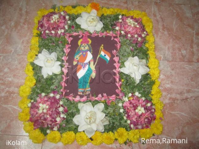 Rangoli: flower rangoli