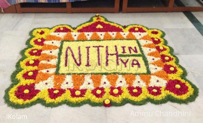 Rangoli: Wedding gift pookolam