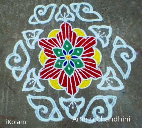 Rangoli: Margazhi  kolam on road-8