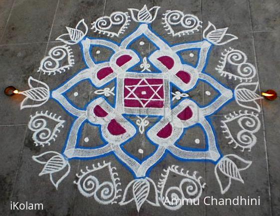 Rangoli: Karthigai evening kolam-6