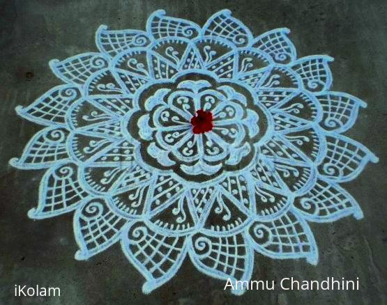 Rangoli: Margazhi  kolam on road-3