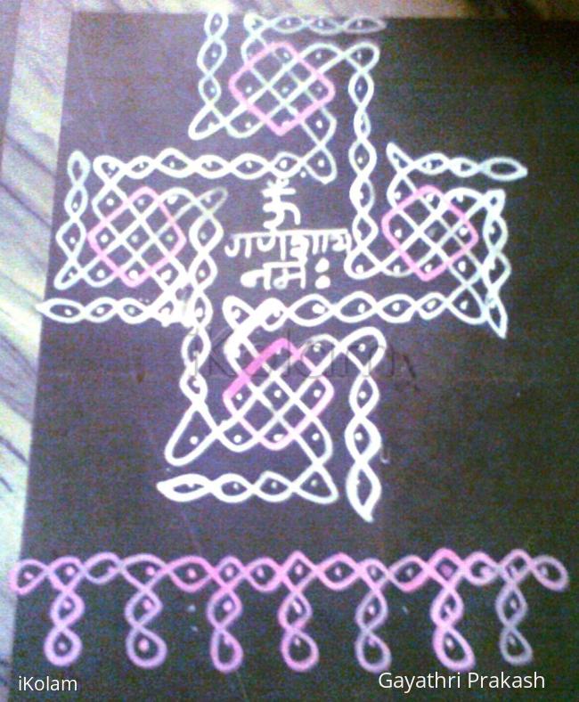 Rangoli: Maa kolam for Ganesh Chaturthi Rangoli: Maa kolam for Ganesh Chaturthi
