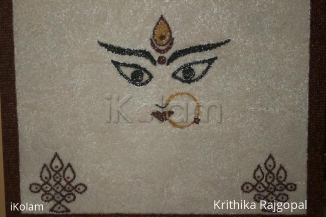 Rangoli: Devi lentil rangoli