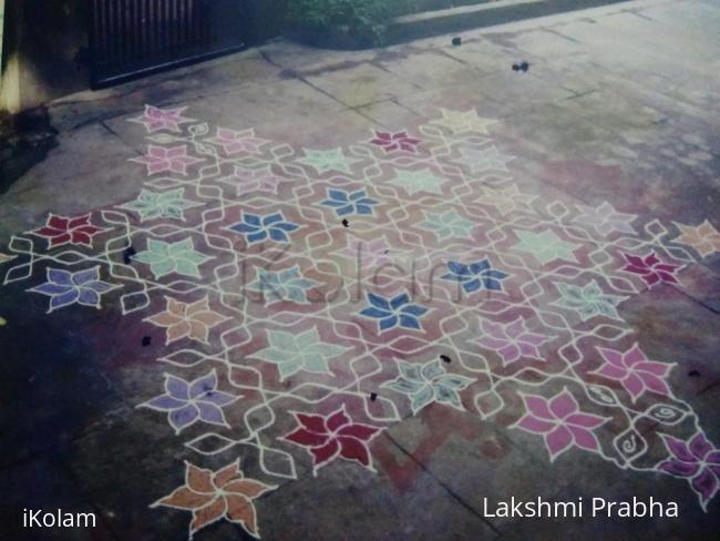 Rangoli: Margazhi Colurful kolam -Pookolam