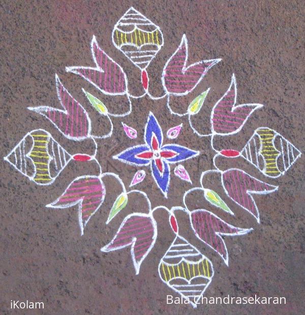 Rangoli: flowers and buds