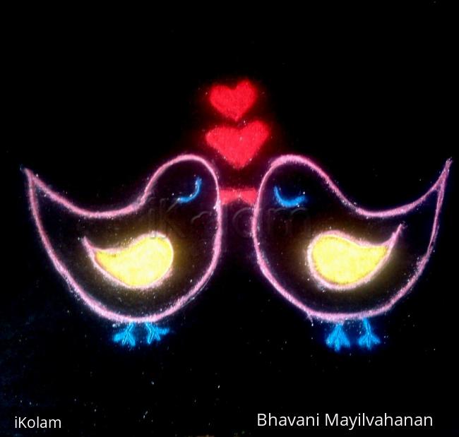 Rangoli: Kiss day 2017 Rangoli: Kiss day 2017