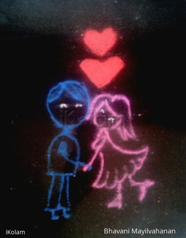 Rangoli: Valentines Day 2017
