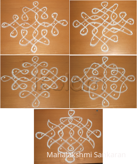 Rangoli: 7 - 1 Dots Kolam - 2