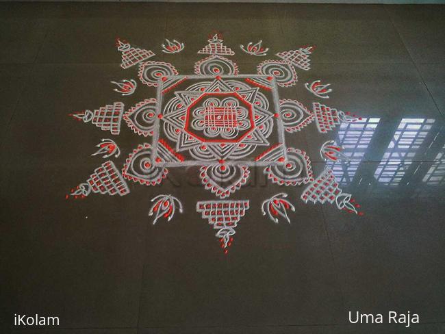 Rangoli: aadi pooram kolam