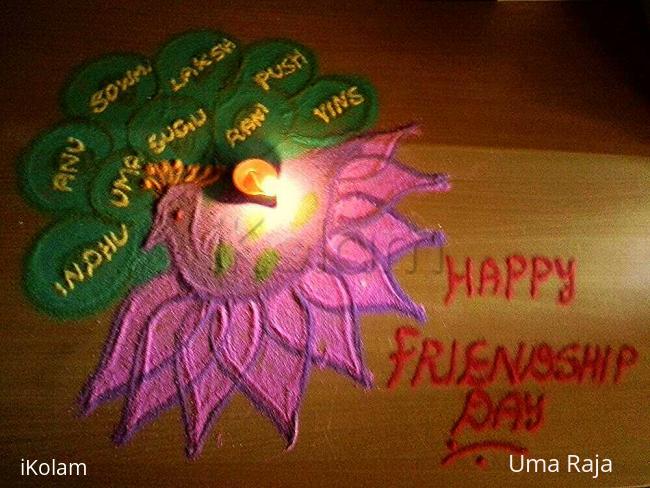 Rangoli: happy friendship day Rangoli: happy friendship day