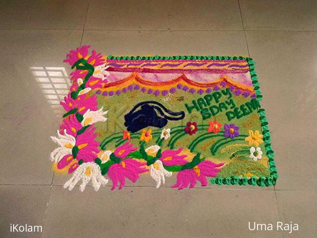 Rangoli: Happy bday deeps