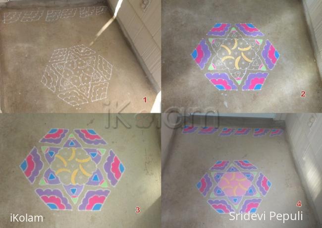 Rangoli: Umbrella  and Fan Dotted Rangoli