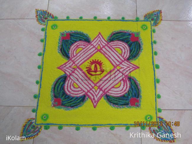 Rangoli: karthikai rangoli