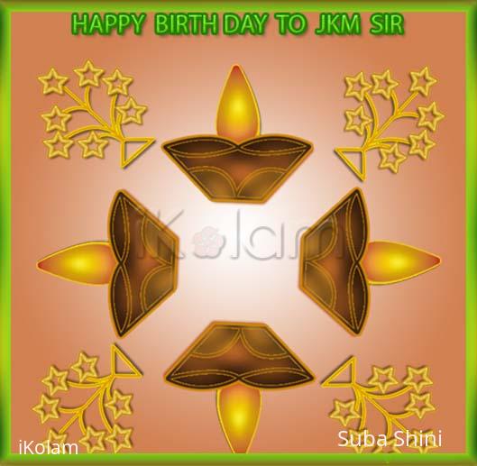 Rangoli: Birthday kolam