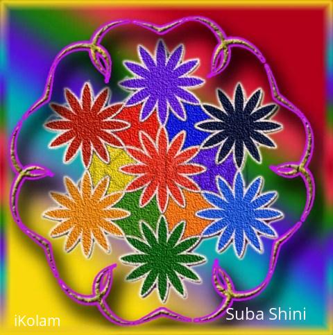 Rangoli: rainbow rangoli