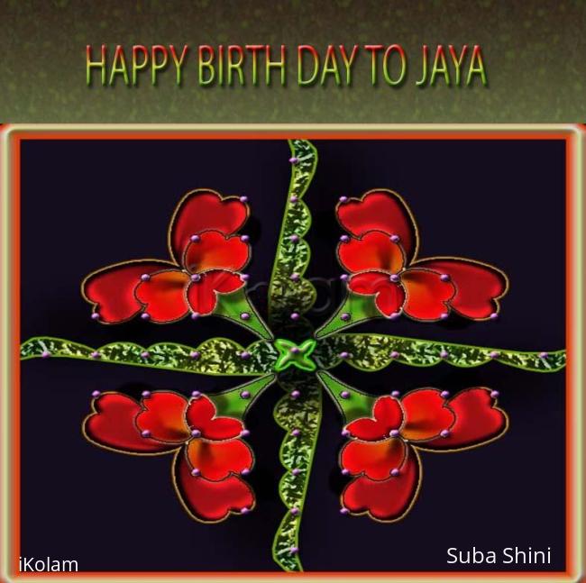 Rangoli: Birthday kolam To Jaya