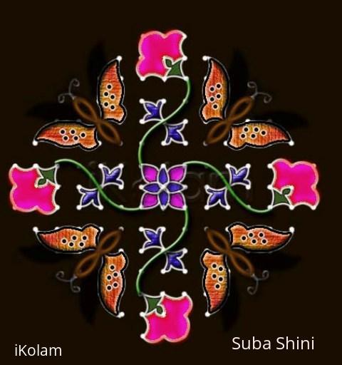 Rangoli: butterflies kolam