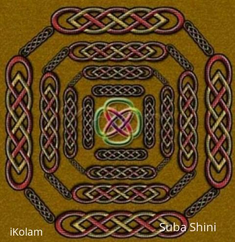 Rangoli: celtic knot design 