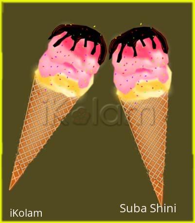 Rangoli: cone ice cream