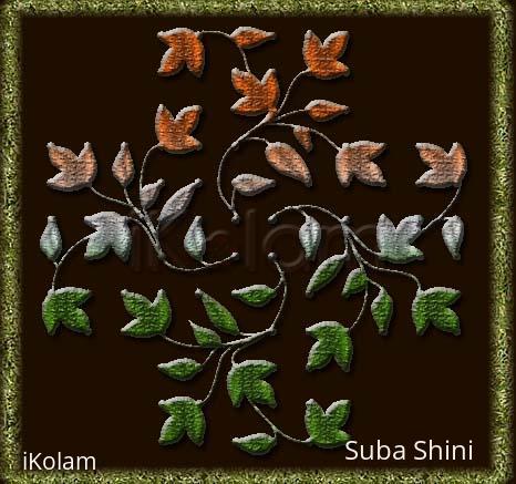 Rangoli: foliage kolam