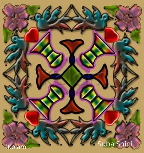 Rangoli: birds kolam