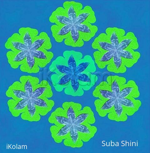 Rangoli: flower kolam
