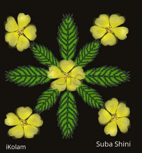 Rangoli: weed appreciation day kolam
