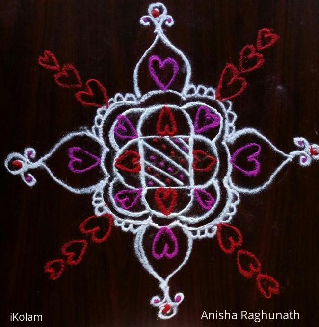 Rangoli: valentines day kolam Rangoli: valentines day kolam