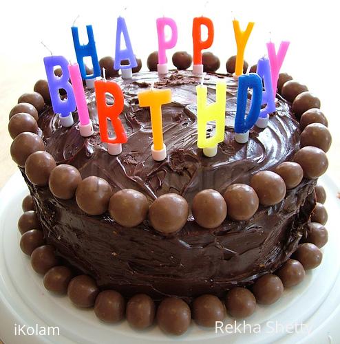 Rangoli: Cake for Rao sir and Jaya Ma'am Rangoli: Cake for Rao sir and Jaya Ma'am