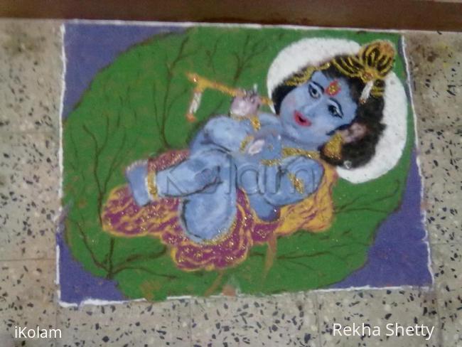 Rangoli: bala krishna after he received mukkan from me 
