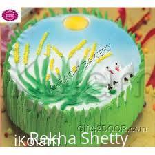 Rangoli: `Cake for our darling lax and rani's daugheter ammu Rangoli: `Cake for our darling lax and rani's daugheter ammu