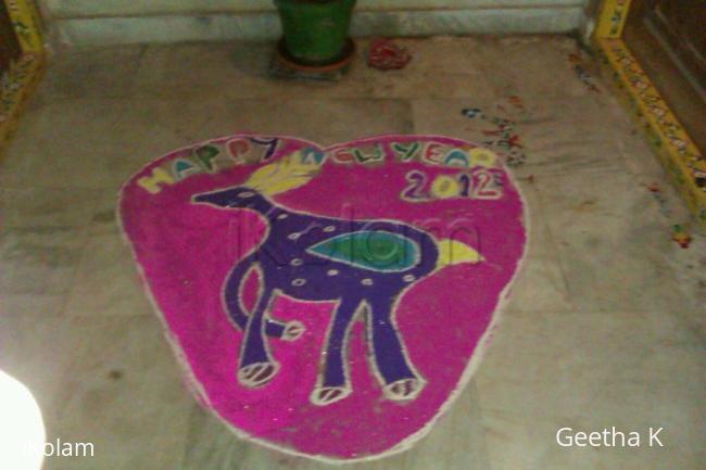 Rangoli: New year 2012 Rangoli Rangoli: New year 2012 Rangoli