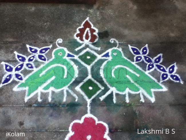 Rangoli: birds chatting