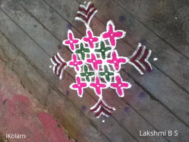 Rangoli: flower bunch