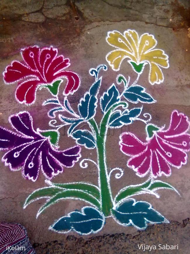 Rangoli: free hand drawing