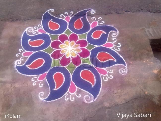 Rangoli: free hand drawing