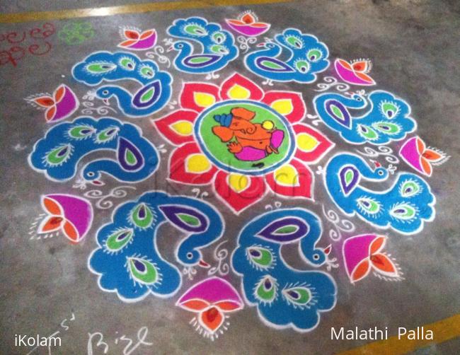 Rangoli: Ganesha rangoli 2015 Rangoli: Ganesha rangoli 2015
