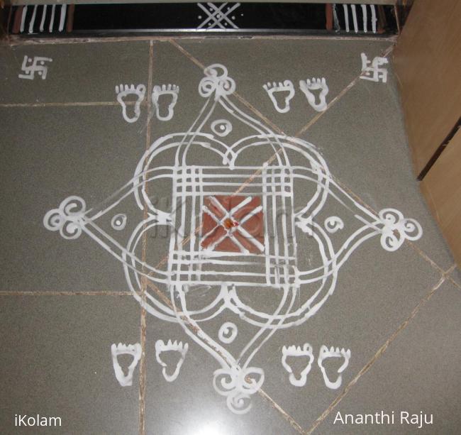 Rangoli: Sri Krishna jayanthi kolam