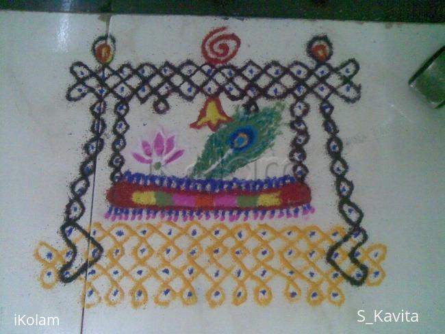 Rangoli: krishnajayanthi rangoli