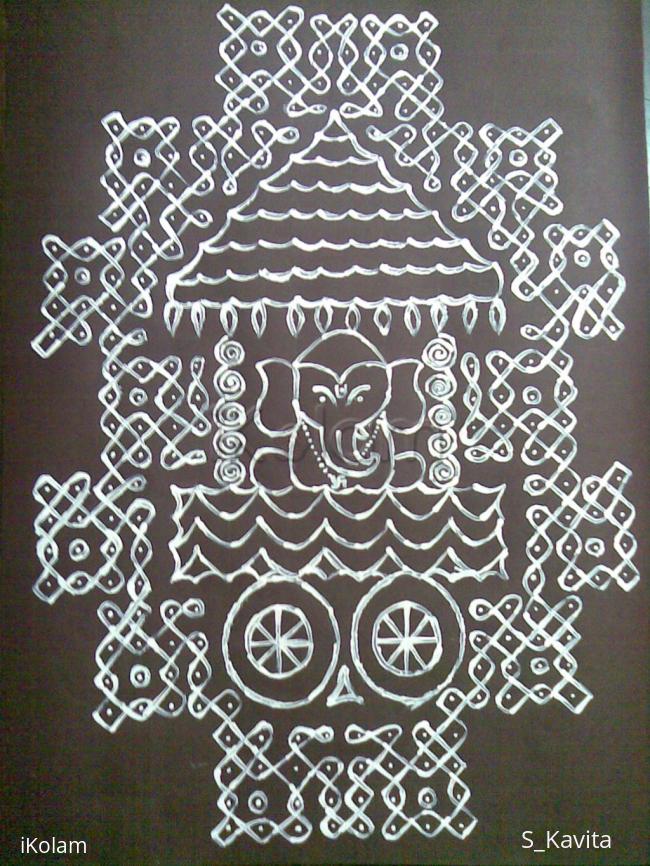 Rangoli: ganesh rangoli