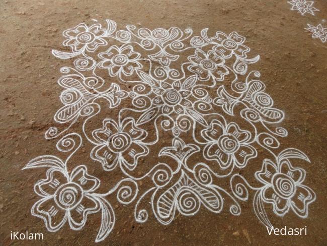 Rangoli: Floral rangoli 1