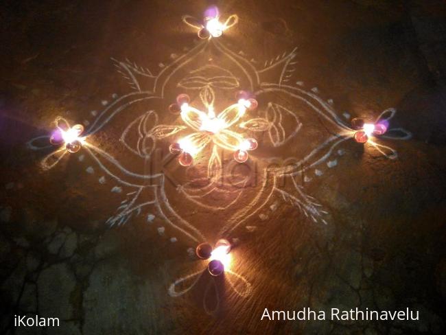 Rangoli: With deepams