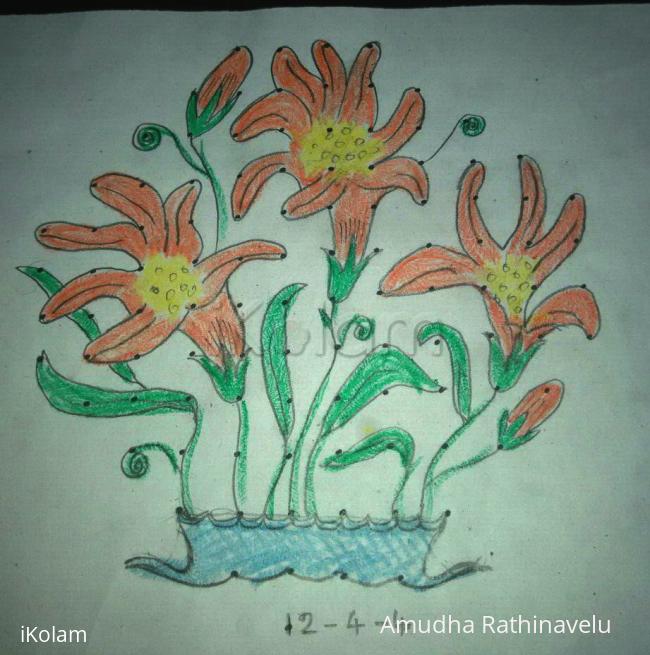 Rangoli: Draft Kolam on Paper