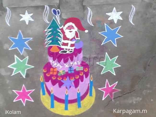 Rangoli: x mas kolam