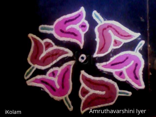 Rangoli: simple poo kolam 1
