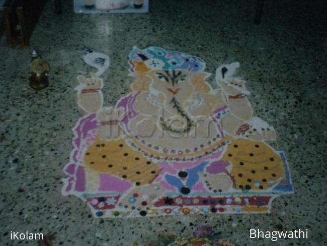 Rangoli: ganpathi kolams
