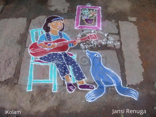 Rangoli: margazhi kolam
