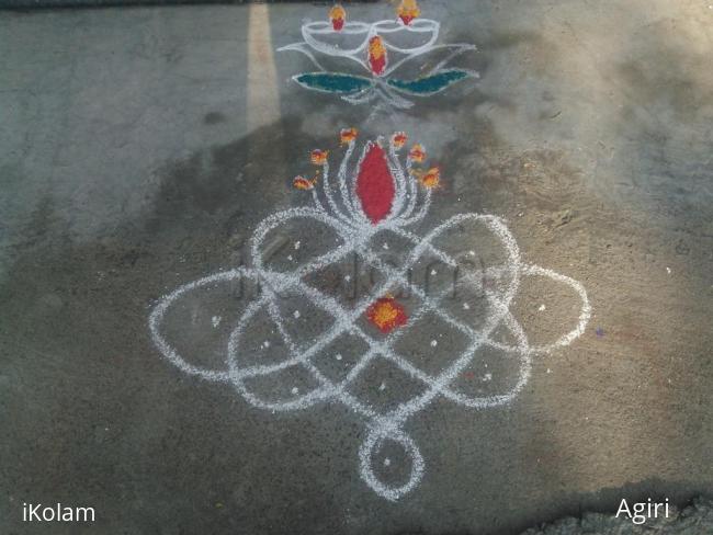 Rangoli: Simple dotted Kolam
