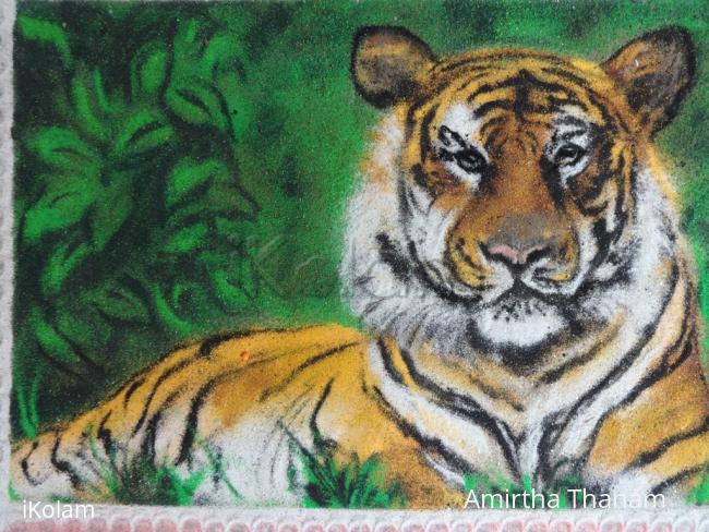 Rangoli: tiger