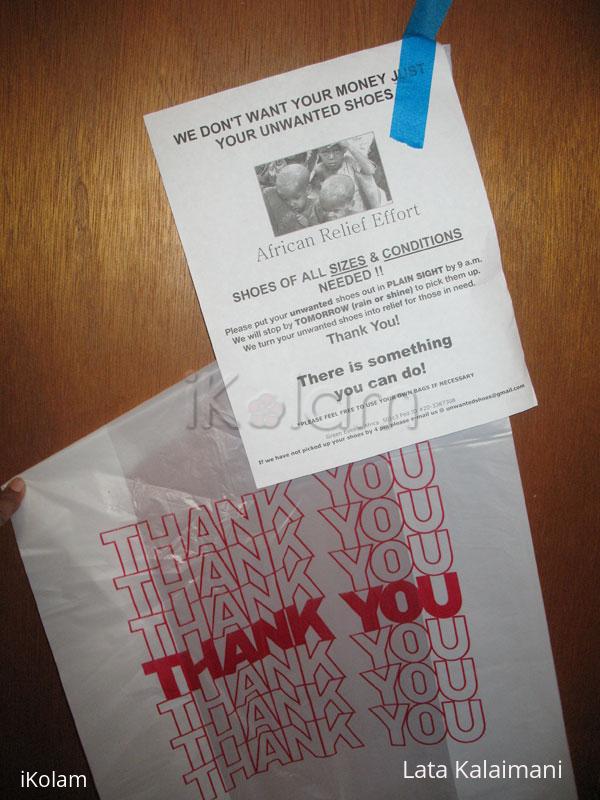 Donation - at the front door - african.jpg